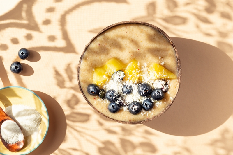 smoothie avec poudre de collagène