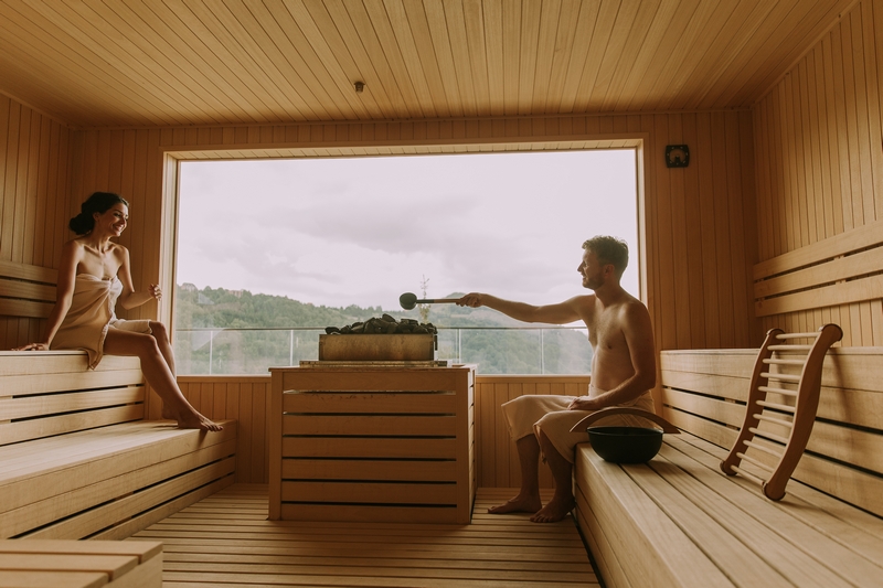 couple au sauna