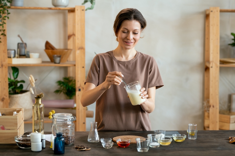 femme qui fabrique ses produits