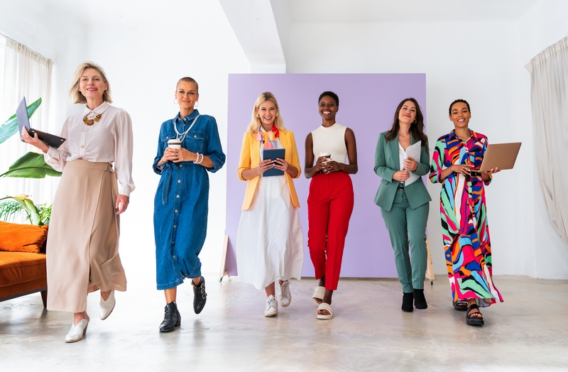 groupe de femmes stylées