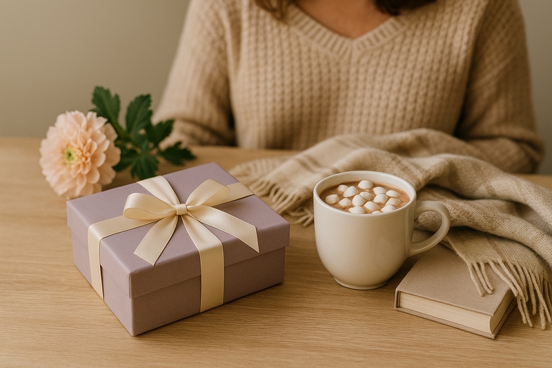 homme qui recoit un cadeau