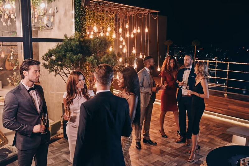 soirée sur une terrasse