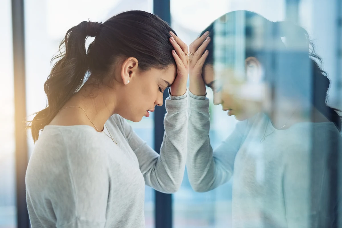 Une femme victime de stress
